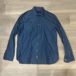John Varvatos blue dress shirt